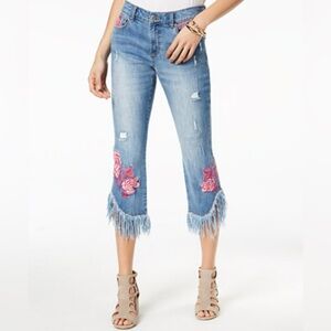 INC International Concepts embroidered jeans size 14 like new